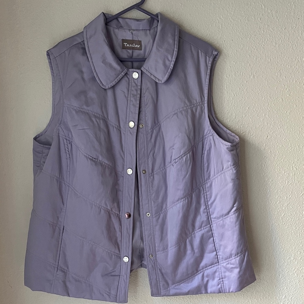 TanJay Women's Lavender Quilted Vest